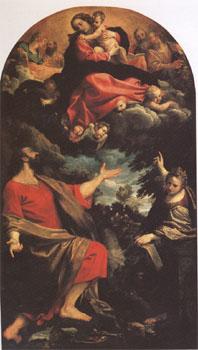 Annibale Carracci The VIrgin Appearing to ST Luke and ST Catherine (mk05) oil painting picture